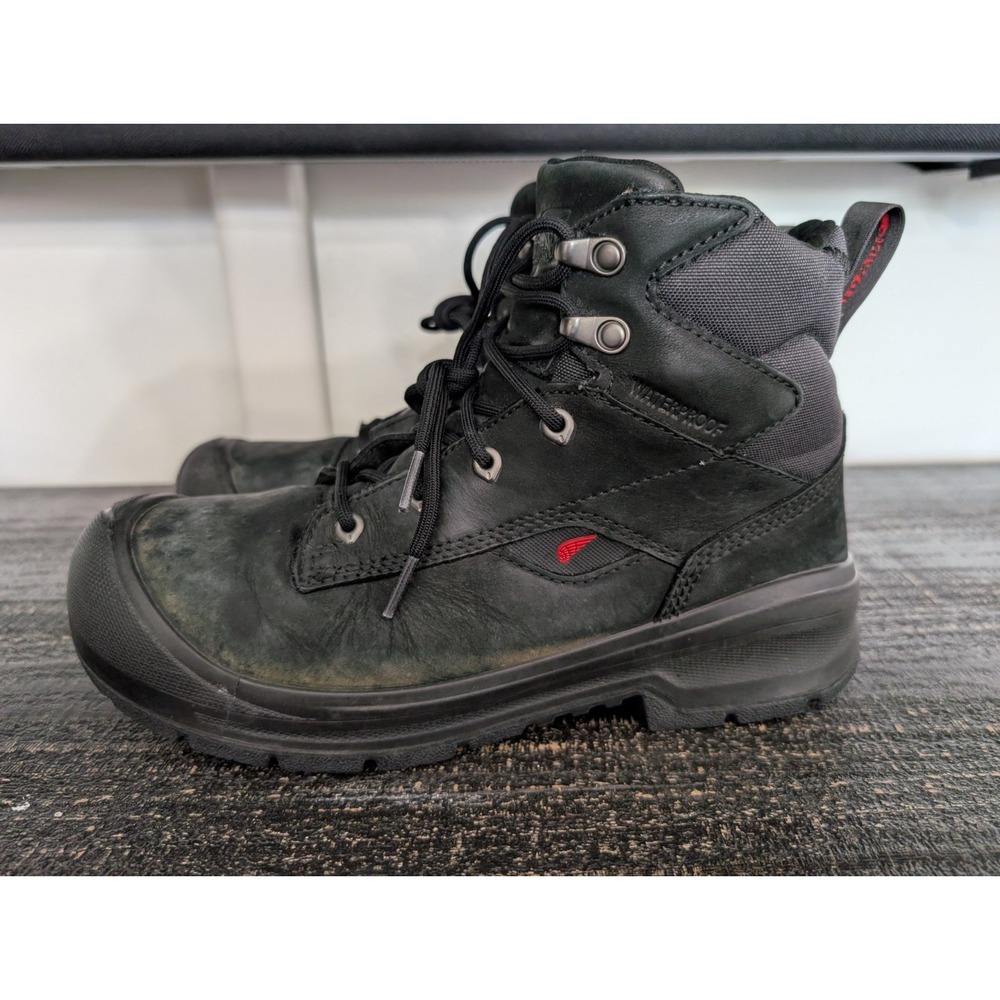 Red Wing Versapro Safety Toe Black Leather Work Boots 3029 Men's Size 7 D - Picture 6 of 11